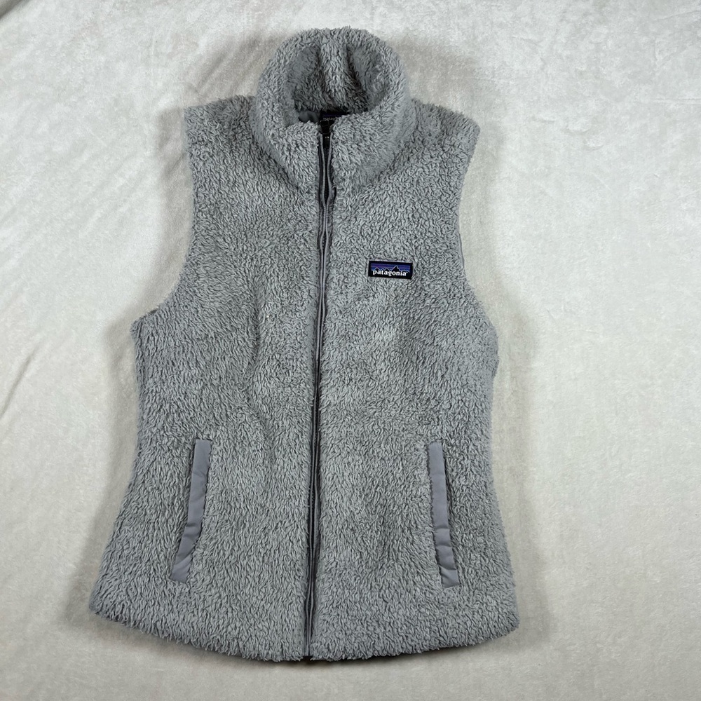 Women’s Patagonia Size Small Gray Fleece Vest Synchilla Sherpa Retro Soft C25